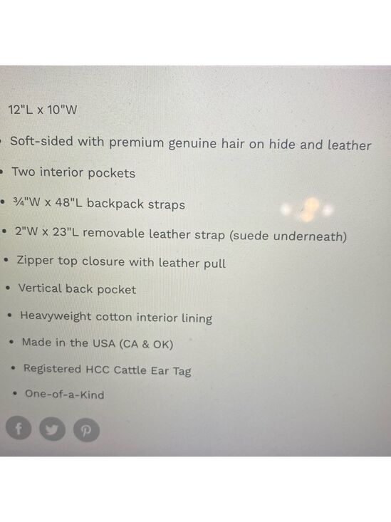 Holy Cow Couture Cowhide Fringe Backpack main image 10